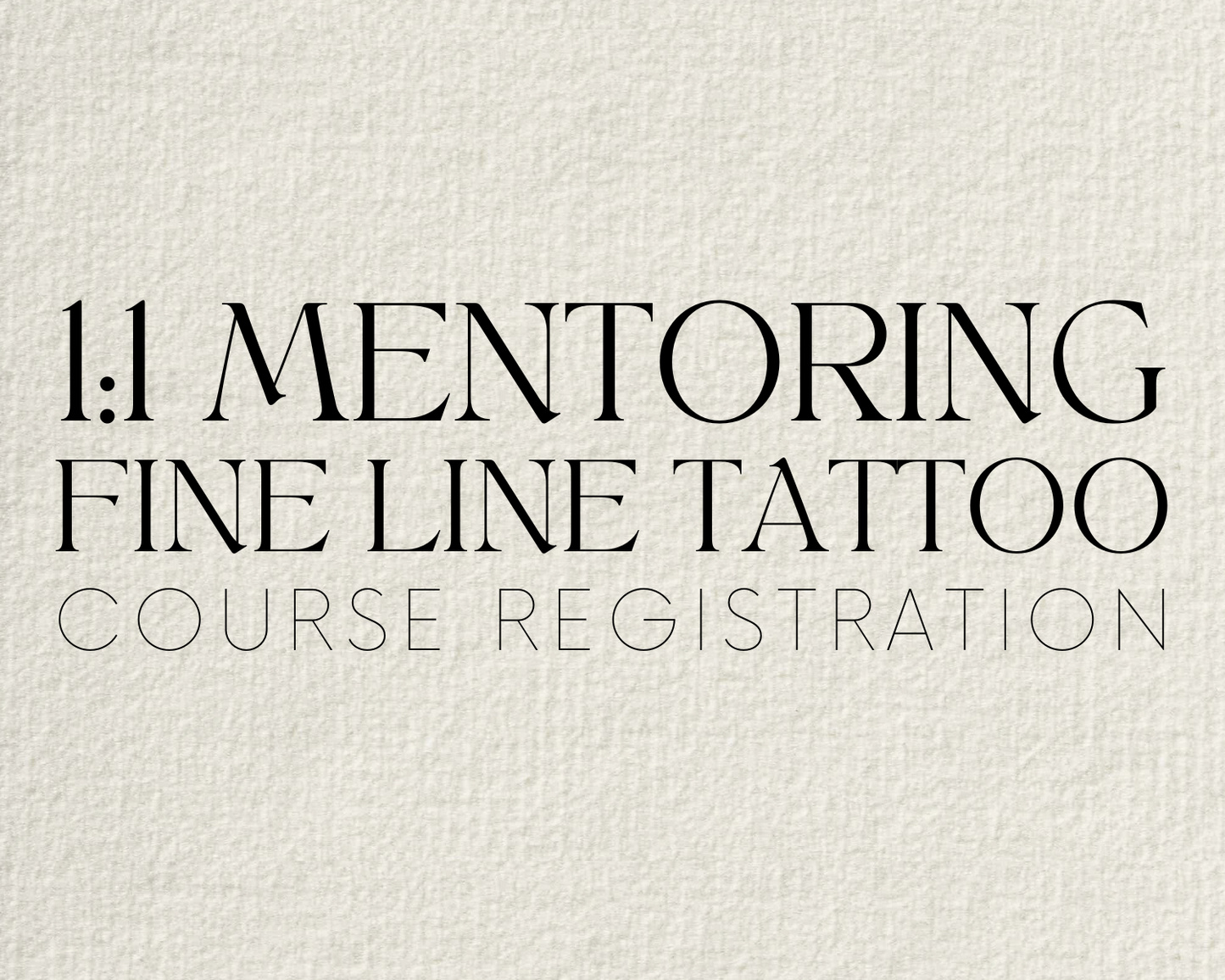 1:1 Tattoo Mentoring